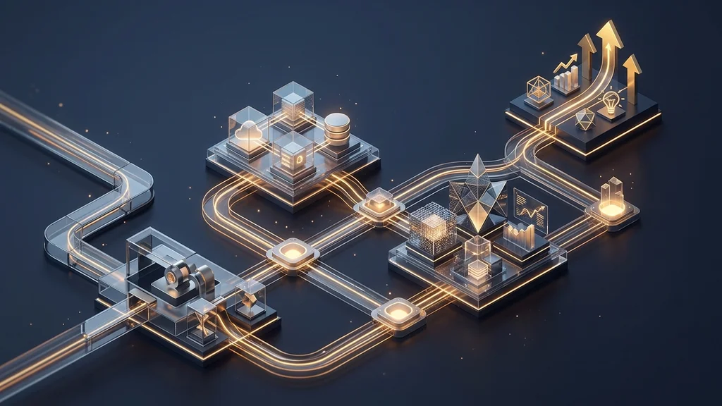 Modern enterprise digital transformation roadmap connecting business outcomes, architecture, and delivery stages